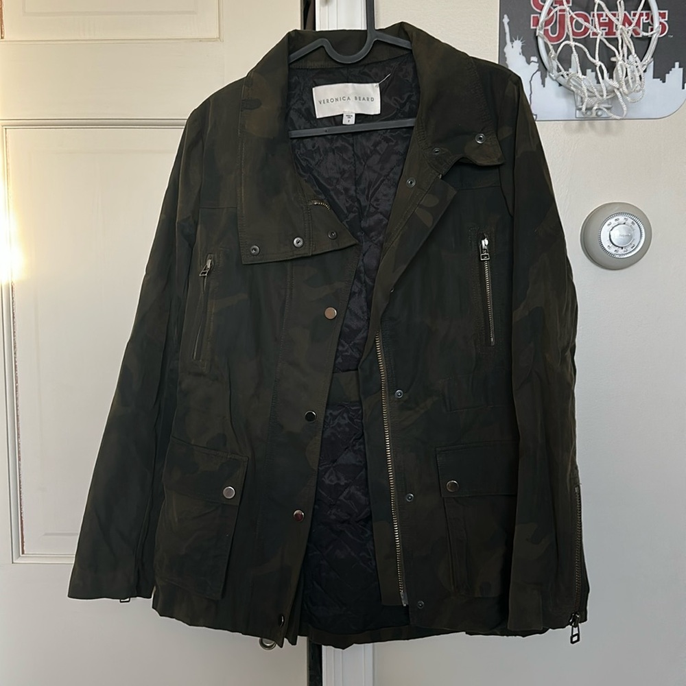 Veronica Beard Camouflage Wool Blend Utility Jacket - sz 2